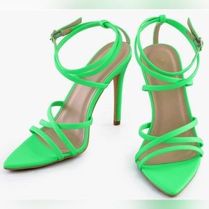 Elegant Green Strappy Sandals